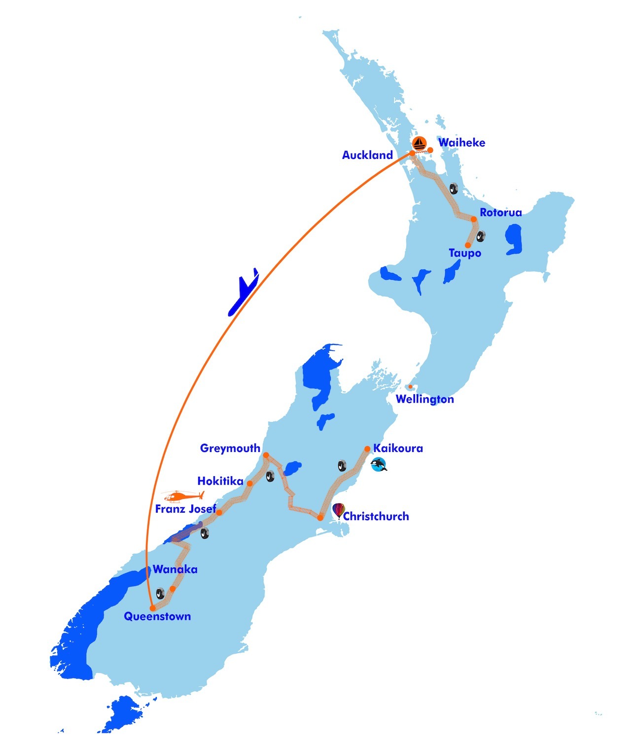 'a family business' tour suggested itinerary map