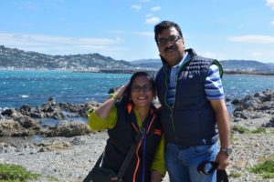 Active Senior's Dr. Ujjal Ray and his wife enjoying picturisque New Zealand with Thelongwhitecloud
