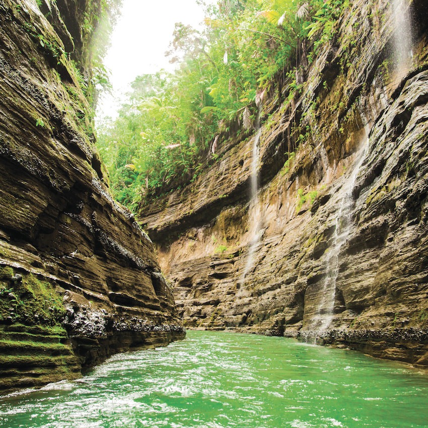 River canyon waterfalls, Navua River, Fiji