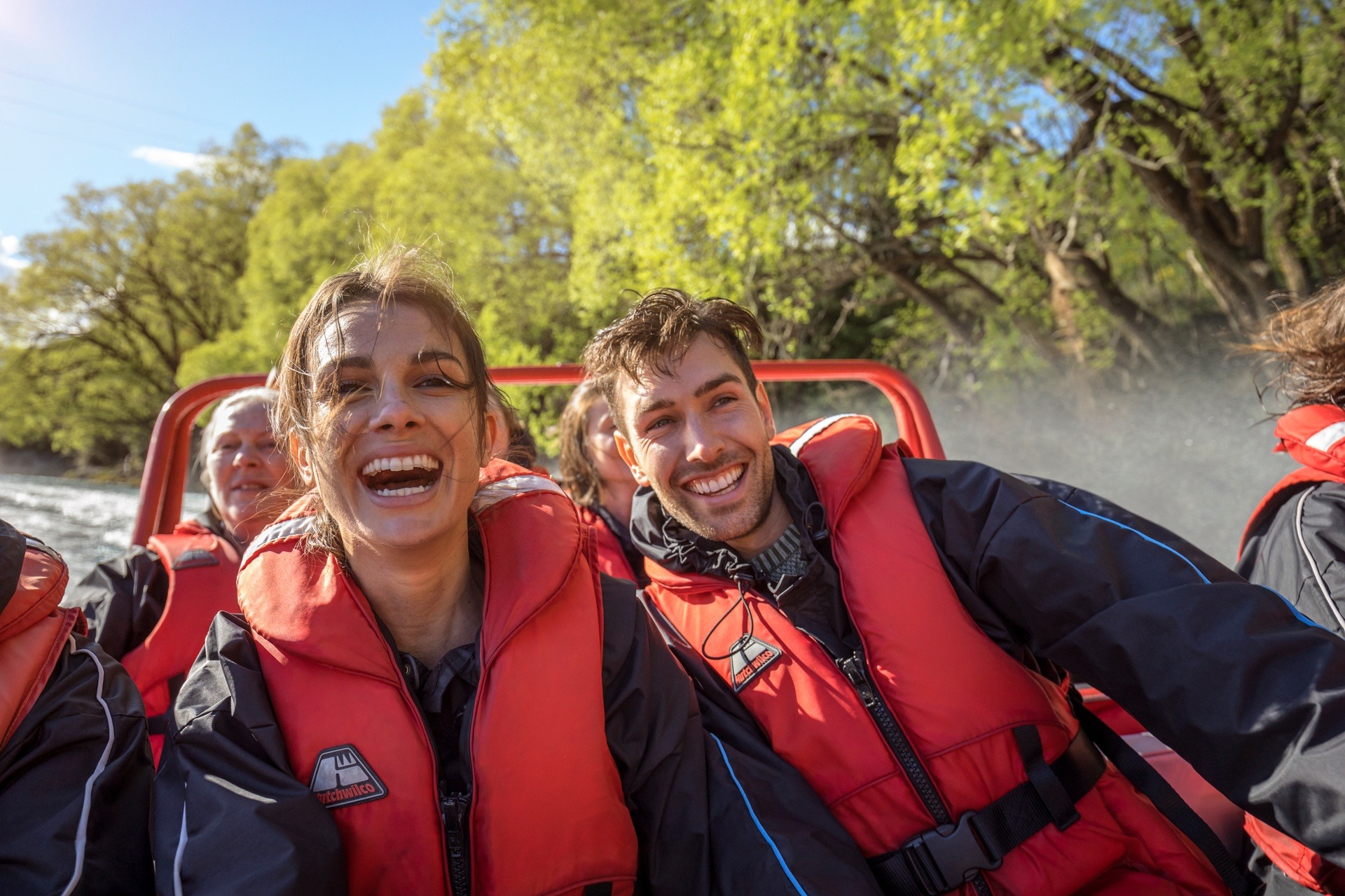 Jet boating in Hanmer Springs, Canterbury, New Zealand