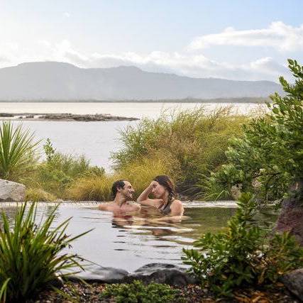 Glacier Hot Pools - Nestled in lush rainforest, Glacier hot pools are a haven for tranquility and a perfect place to relax and rejuvenate in nature.