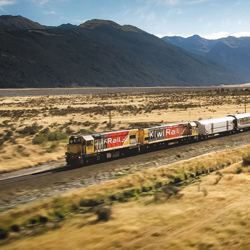 Kiwi Rail - Hop on board! Take a train through the mountains, or the rugged landscape of the Central Plateau and experience New Zealand’s rich diversity and breathtaking beauty.