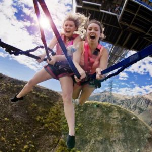 Nevis Swing, Queenstown - Swing by yourself or tandem with a friend-forward, backwards or upside down in this biggest swing in the whole world! Complete the 300m arc, wanting to do it all over again.