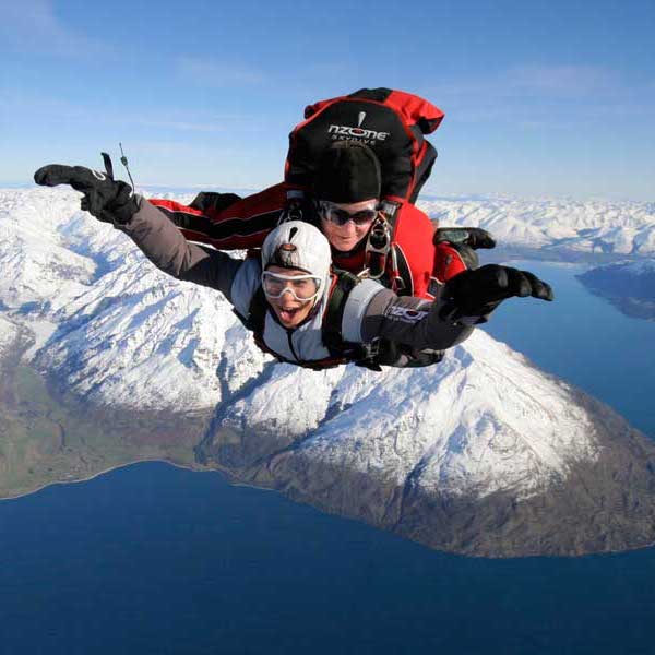 Skydiving, Queenstown - Take to the the skies with a skydive over Queenstown. Discover your own natural high while jumping over New Zealand's most spectacular lakes and mountains.